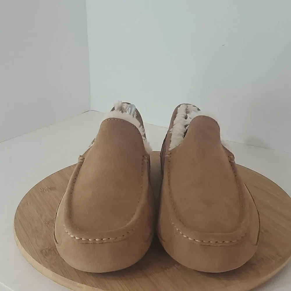 UGG Ascot Slipper Chestnut Suede Wool Comfort Loafer Men's US 12 New